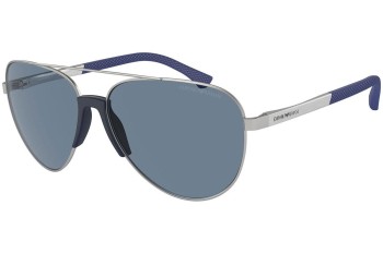 Слънчеви очила Emporio Armani EA2059 30452V Polarized Пилотни Сребърна