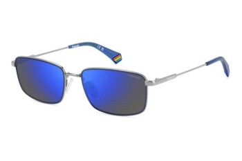 Слънчеви очила Polaroid PLD6227/S/X V84/5X Polarized Правоъгълни Сребърна