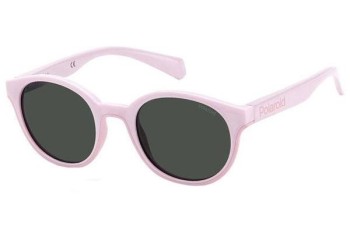 Слънчеви очила Polaroid Junior PLD8040/S 35J/M9 Polarized Заоблени Розова