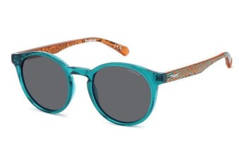 Слънчеви очила Polaroid Junior PLD8061/S TCF/M9 Polarized Заоблени Зелена