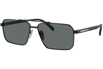 Слънчеви очила Prada PRA57S 1AB5Z1 Polarized Правоъгълни Черна