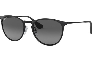 Слънчеви очила Ray-Ban Erika Metal RB3539 002/T3 Polarized Заоблени Черна