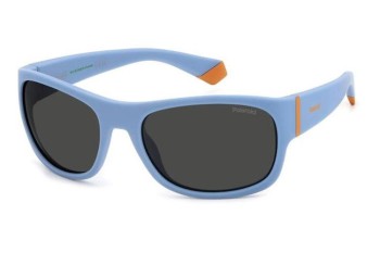 Слънчеви очила Polaroid Junior PLD8064/S MVU/M9 Polarized Правоъгълни Синя