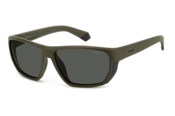 Слънчеви очила Polaroid PLD7057/S DLD/M9 Polarized Правоъгълни Зелена