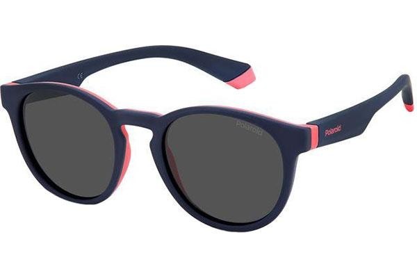 Слънчеви очила Polaroid Junior PLD8048/S BR0/M9 Polarized Заоблени Синя