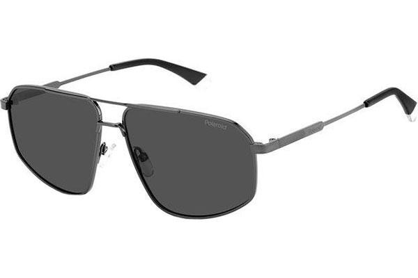 Слънчеви очила Polaroid PLD4118/S/X KJ1/M9 Polarized Пилотни Сребърна