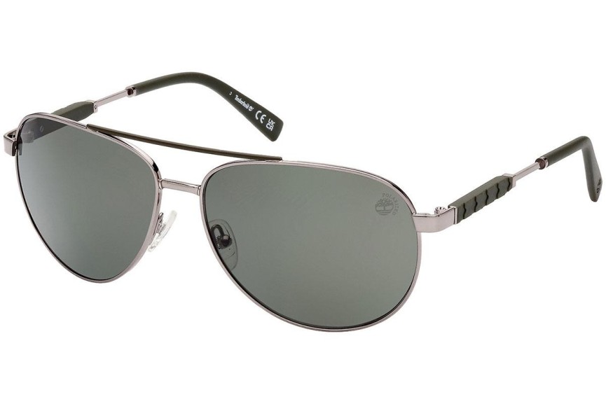 Слънчеви очила Timberland TB9282 08R Polarized Пилотни Сребърна