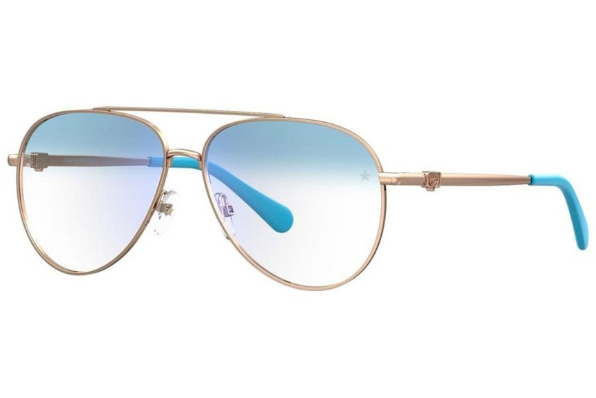 Очила Chiara Ferragni CF1009/BB HOT/K6 blue-light [non-prescription] Пилотни Златна