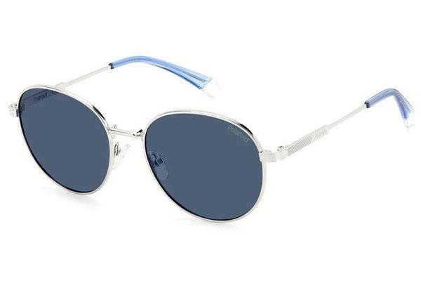 Слънчеви очила Polaroid PLD4135/S/X 010/C3 Polarized Заоблени Сребърна