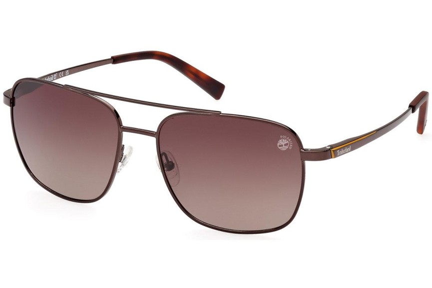 Слънчеви очила Timberland TB9303 48H Polarized Пилотни Кафява