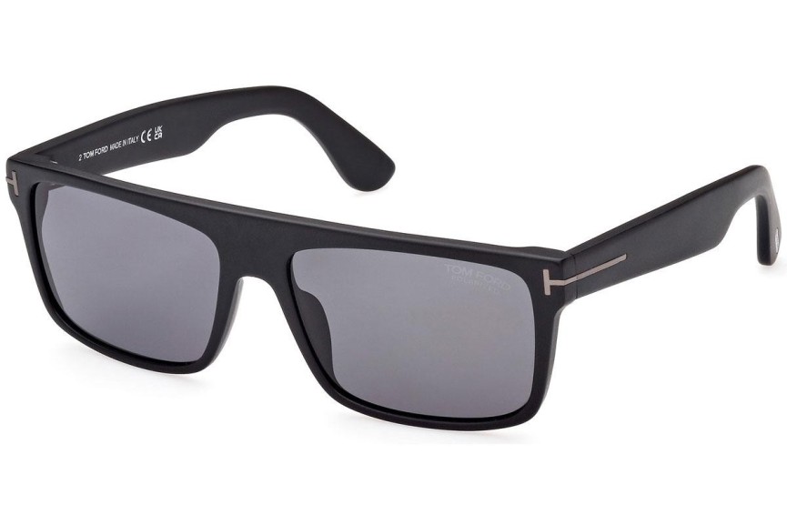 Слънчеви очила Tom Ford FT0999-N 02D Polarized Правоъгълни Черна