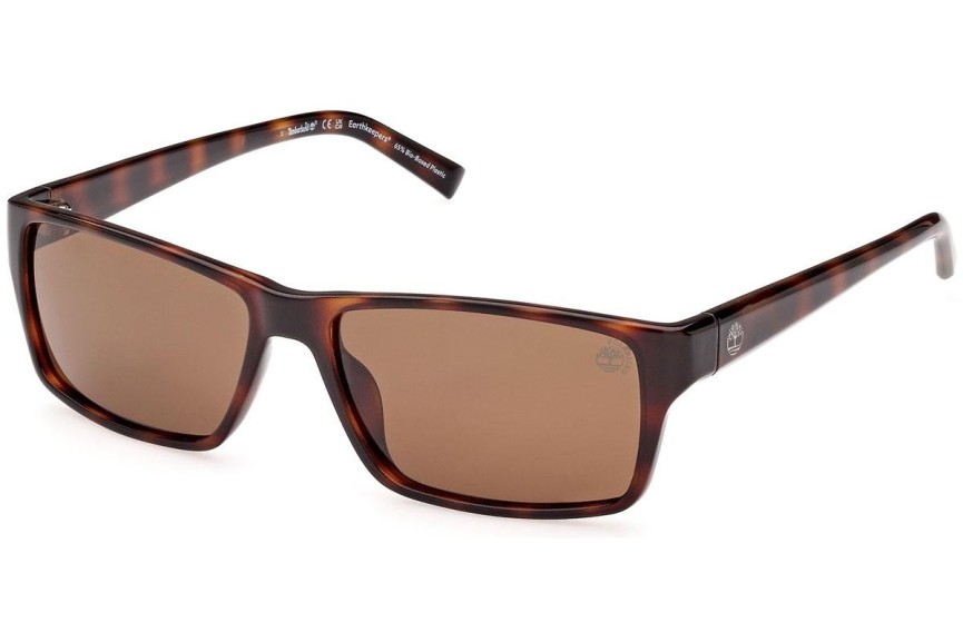 Слънчеви очила Timberland TB9297 52H Polarized Правоъгълни Хавана