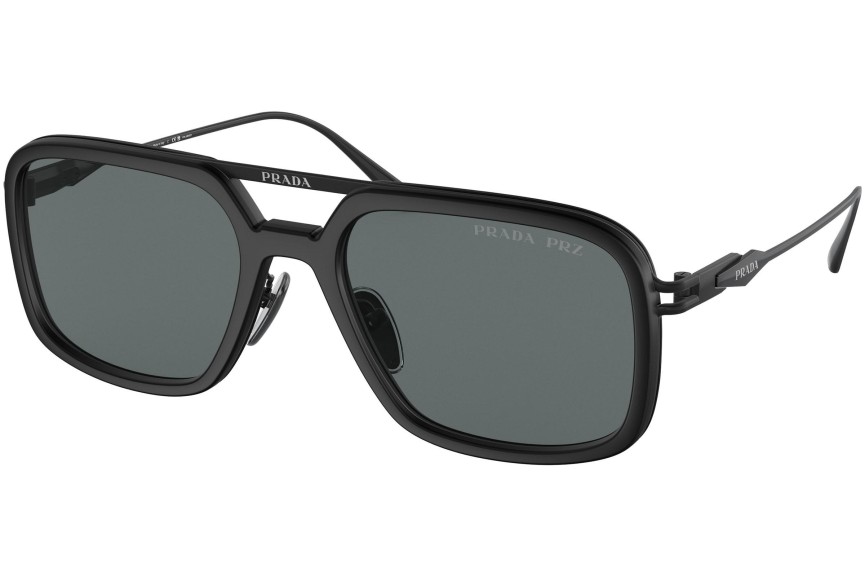 Слънчеви очила Prada PR57ZS 1BO5Z1 Polarized Квадратни Черна