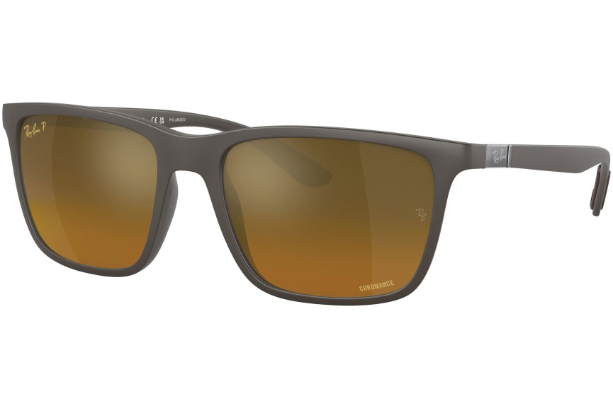 Слънчеви очила Ray-Ban Chromance Collection RB4385 6124A3 Polarized Квадратни Кафява