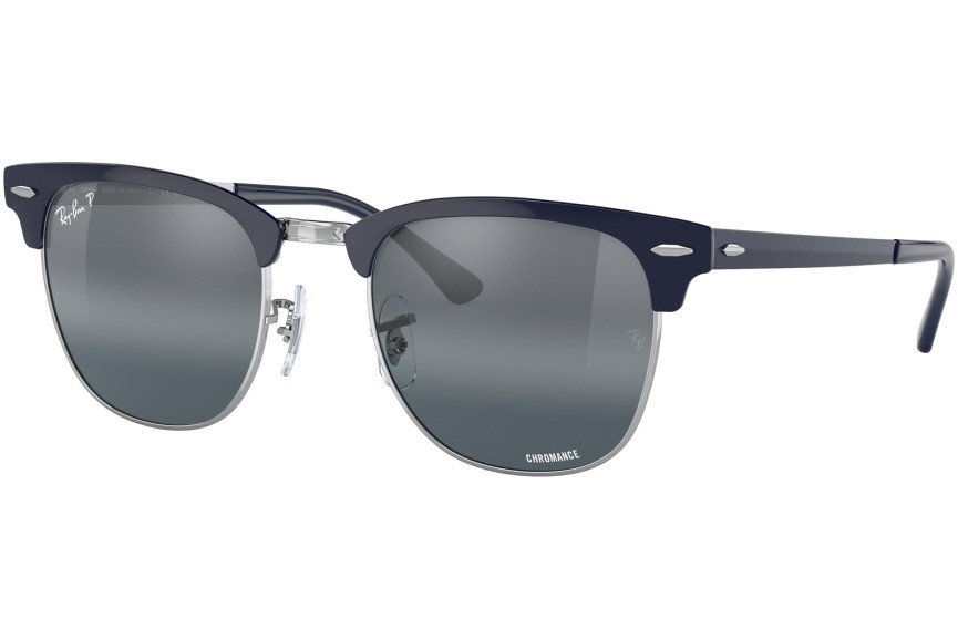 Слънчеви очила Ray-Ban Clubmaster Metal Chromance Collection RB3716 9254G6 Polarized По веждите Сребърна