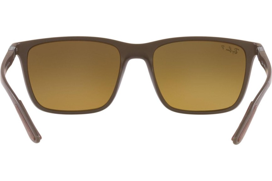 Слънчеви очила Ray-Ban Chromance Collection RB4385 6124A3 Polarized Квадратни Кафява