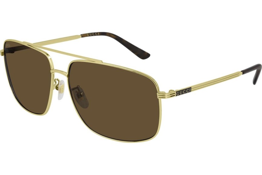 Слънчеви очила Gucci GG0836SK 002 Polarized Пилотни Златна