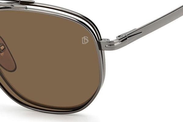 Очила David Beckham DB1082/G/CS KJ1/HE Polarized Заоблени Сребърна