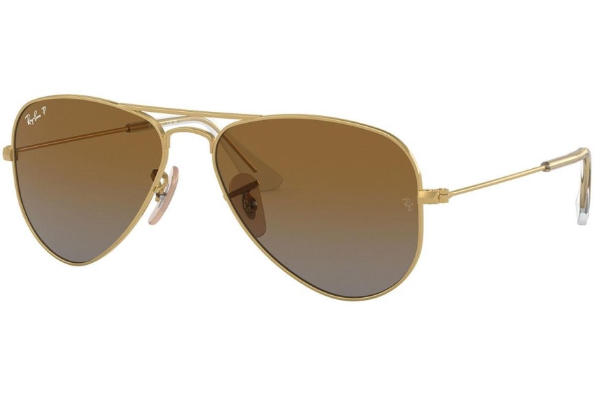 Слънчеви очила Ray-Ban Junior Aviator Junior RJ9506S 223/T5 Polarized Пилотни Златна