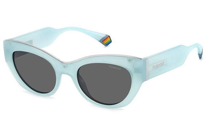 Слънчеви очила Polaroid PLD6199/S/X MVU/M9 Polarized Око на котка Синя