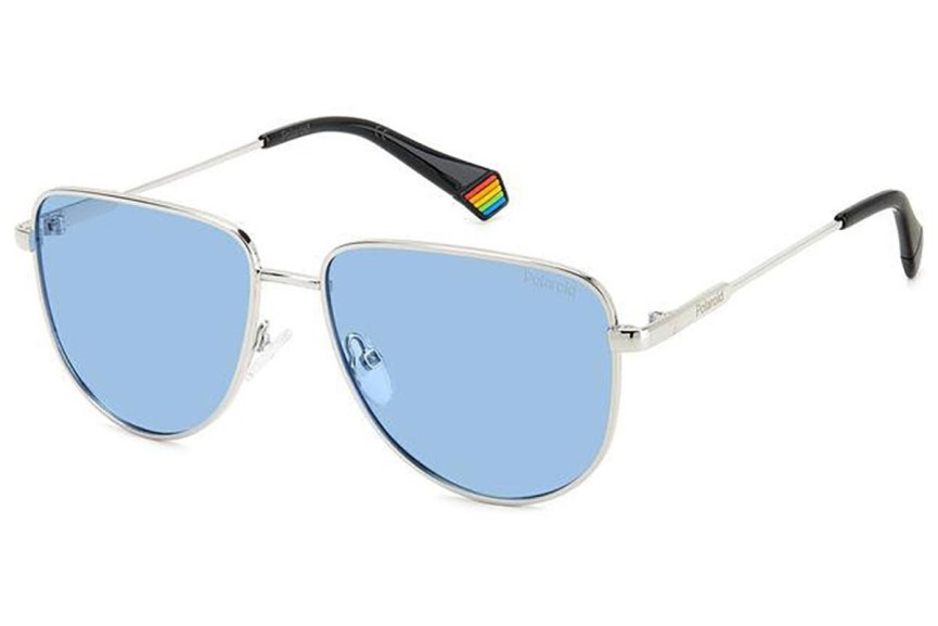 Слънчеви очила Polaroid PLD6196/S/X 010/C3 Polarized Овални Сребърна