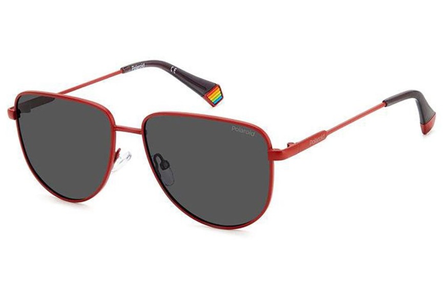 Слънчеви очила Polaroid PLD6196/S/X 0Z3/M9 Polarized Овални Червена