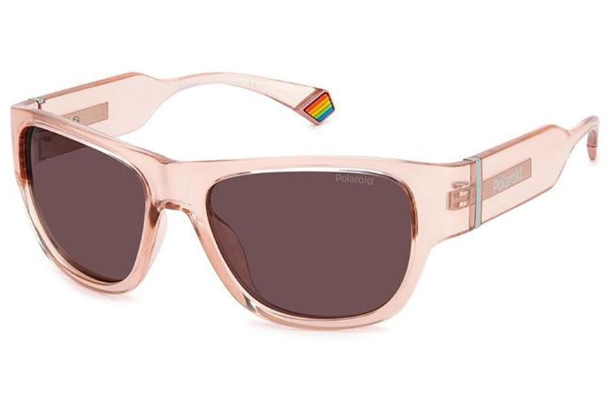 Слънчеви очила Polaroid PLD6197/S 35J/KL Polarized Квадратни Розова