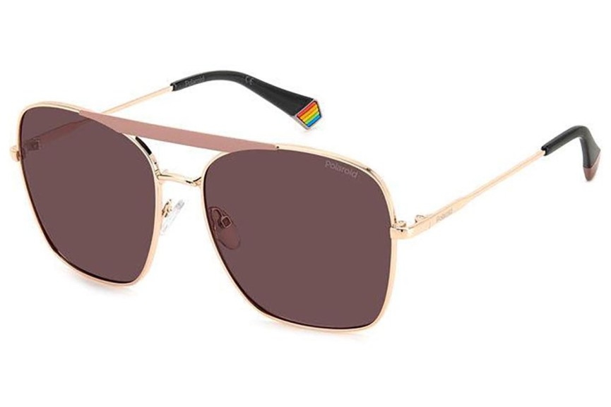 Слънчеви очила Polaroid PLD6201/S/X 0Y8/KL Polarized Квадратни Златна