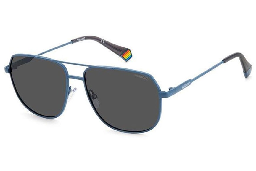 Слънчеви очила Polaroid PLD6195/S/X FLL/M9 Polarized Пилотни Синя