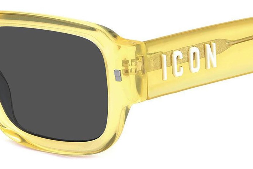 Слънчеви очила Dsquared2 ICON0009/S 40G/IR Правоъгълни Жълта