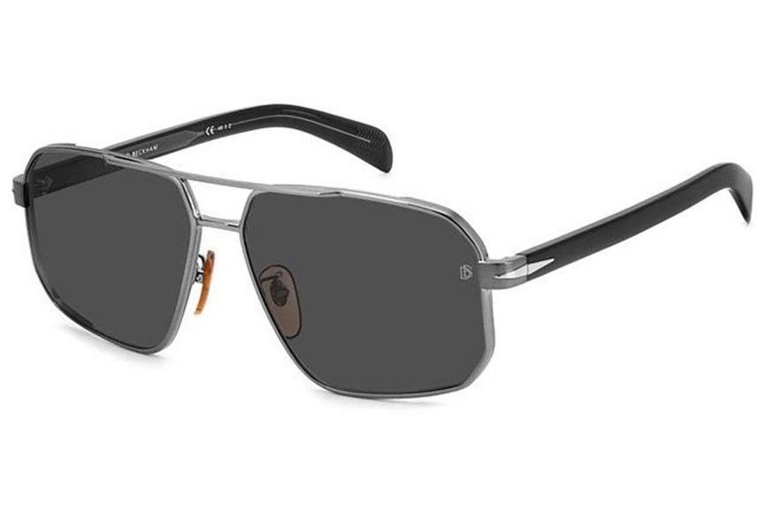 Слънчеви очила David Beckham DB7102/S 85K/M9 Polarized Пилотни Сребърна