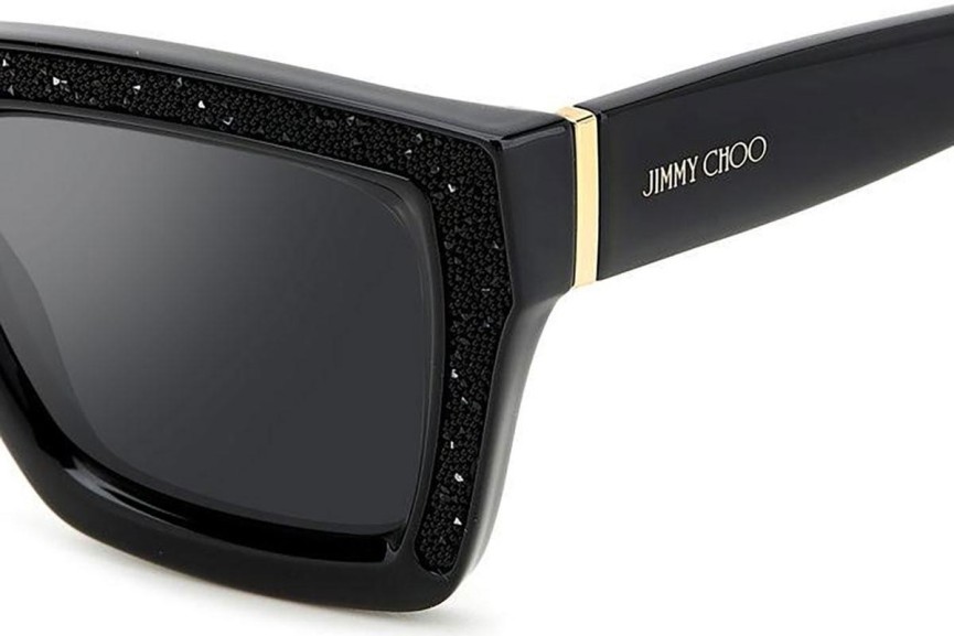 Слънчеви очила Jimmy Choo MEGS/S 807/T4 Правоъгълни Черна