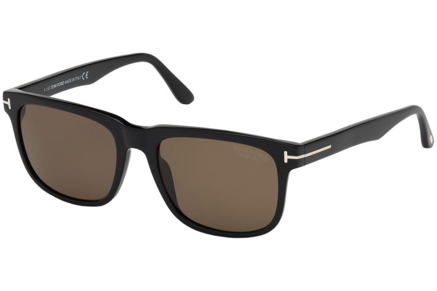 Слънчеви очила Tom Ford Stephenson FT0775 01H Polarized Квадратни Черна