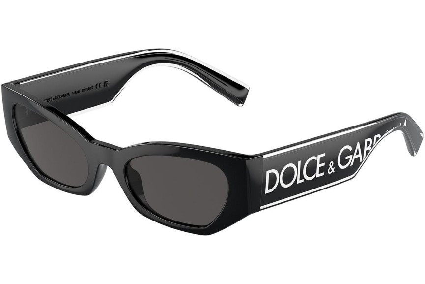 Слънчеви очила Dolce & Gabbana DG6186 501/87 Око на котка Черна