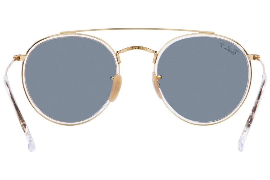 Слънчеви очила Ray-Ban Round Double Bridge RB3647N 001/02 Заоблени Златна