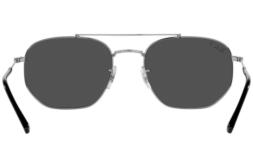 Слънчеви очила Ray-Ban RB3707 004/K8 Polarized Пилотни Сребърна