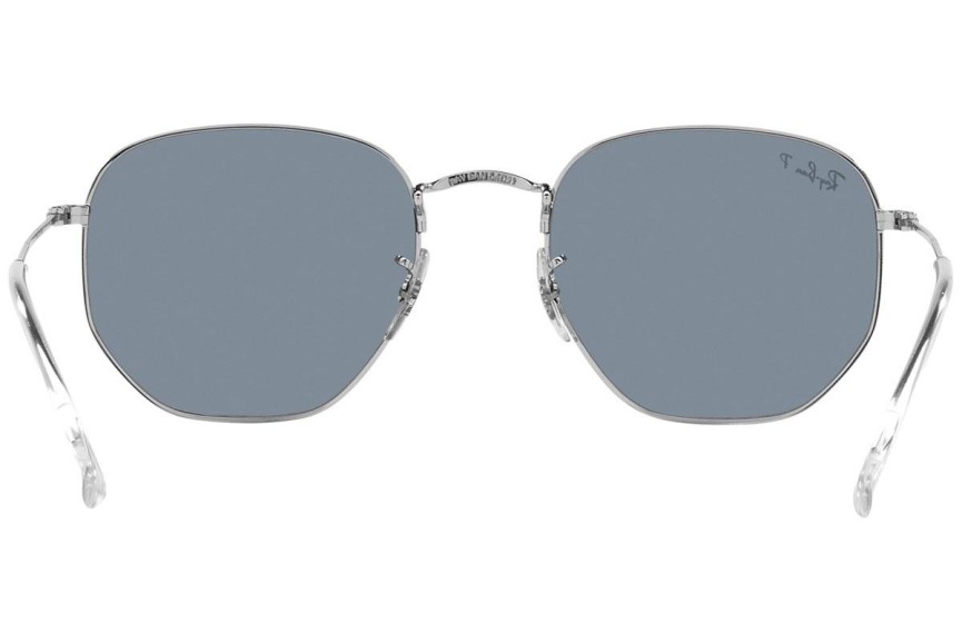 Слънчеви очила Ray-Ban Hexagonal RB3548N 003/02 Polarized Заоблени Сребърна