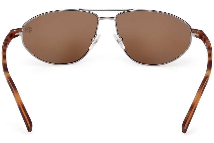 Слънчеви очила Timberland TB9324 08H Polarized Пилотни Сребърна