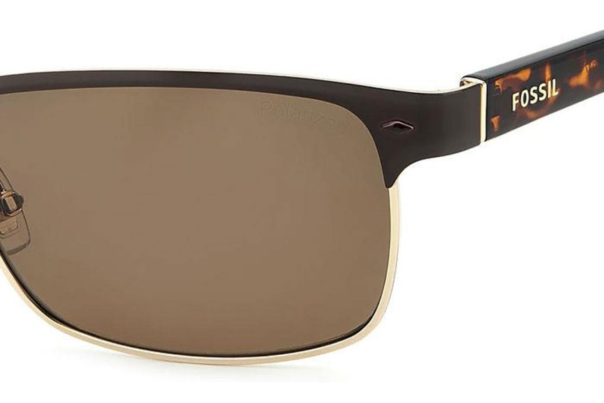 Слънчеви очила Fossil FOS3000/P/S 09Q/SP Polarized Квадратни Кафява