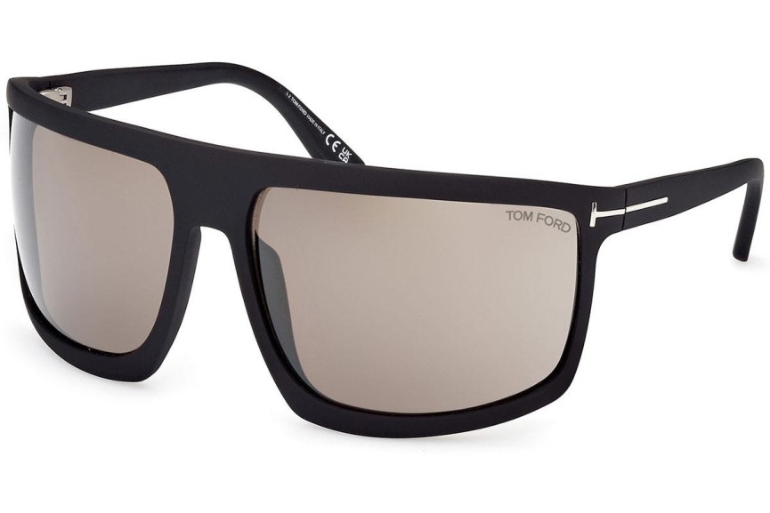 Слънчеви очила Tom Ford Clint 2 FT1066 02L Flat Top Черна