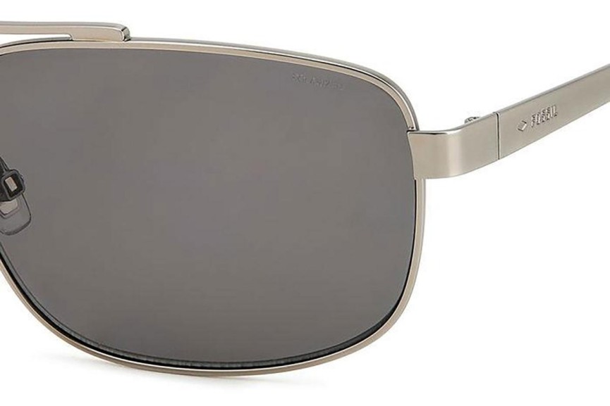 Слънчеви очила Fossil FOS2130/G/S R81/M9 Polarized Правоъгълни Сребърна