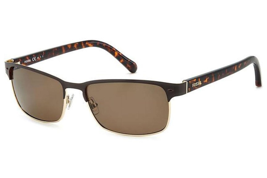 Слънчеви очила Fossil FOS3000/P/S 09Q/SP Polarized Квадратни Кафява