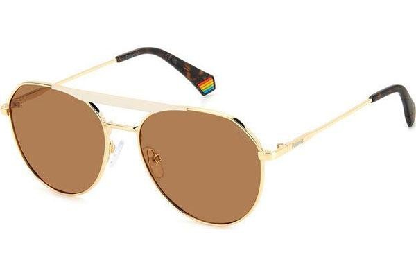 Слънчеви очила Polaroid PLD6211/S/X B4E/SP Polarized Пилотни Златна