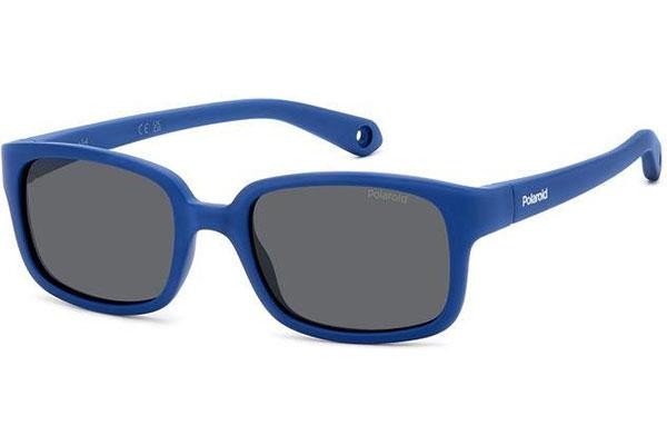 Слънчеви очила Polaroid Junior PLDK008/S FLL/M9 Polarized Правоъгълни Синя