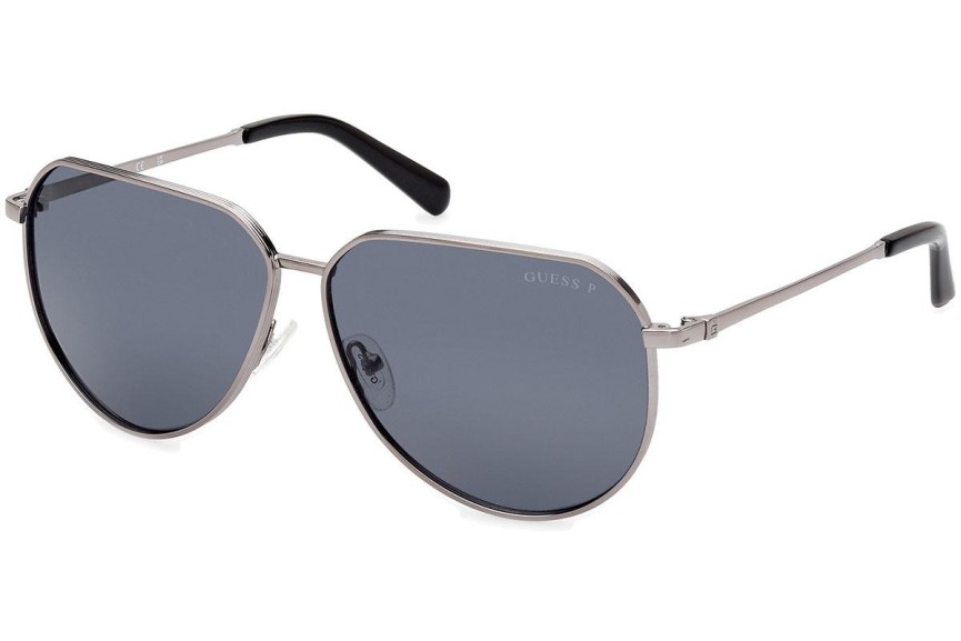 Слънчеви очила Guess GU00089 08D Polarized Квадратни Сребърна