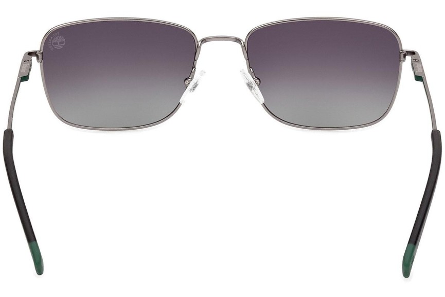 Слънчеви очила Timberland TB9338 09D Polarized Правоъгълни Сива