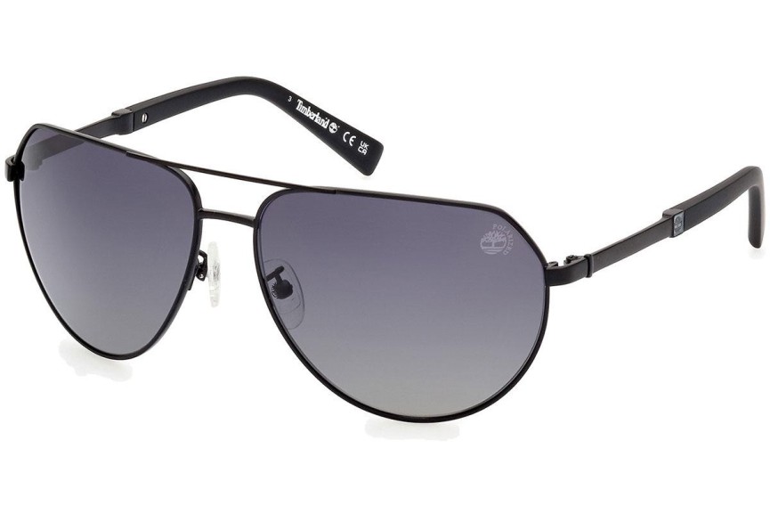 Слънчеви очила Timberland TB9340-H 02D Polarized Пилотни Черна