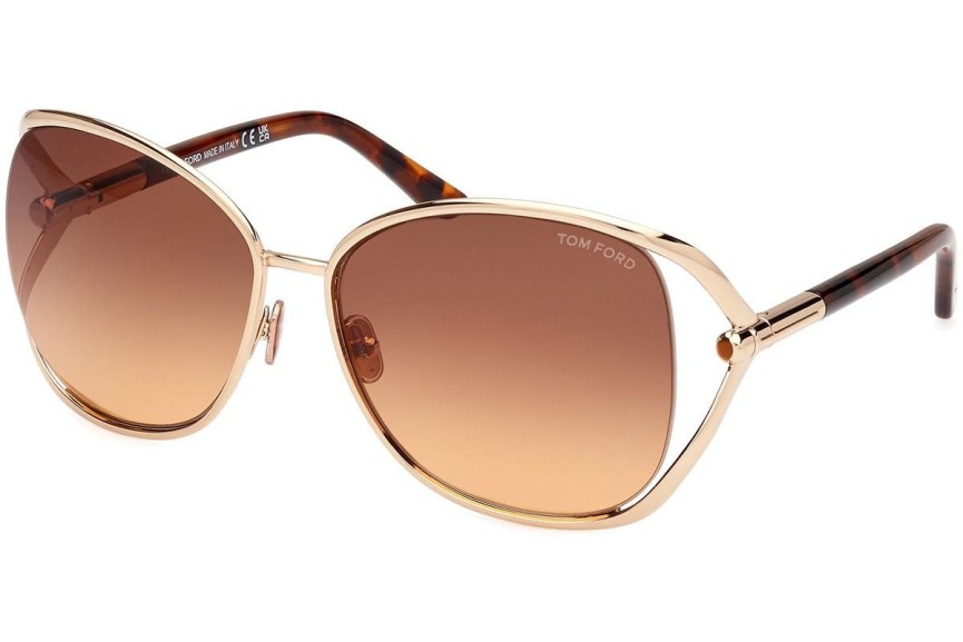 Слънчеви очила Tom Ford Marta FT1091 28F Заоблени Златна