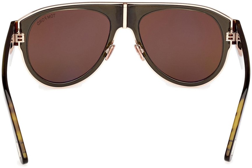 Слънчеви очила Tom Ford Lyle-02 FT1074 51J Пилотни Кафява