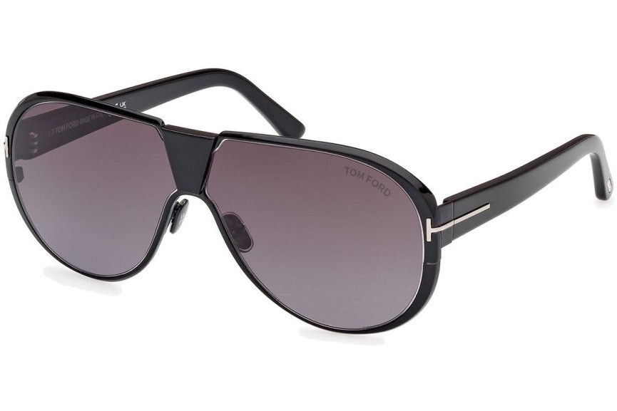 Слънчеви очила Tom Ford Vincenzo FT1072 01B Пилотни Черна